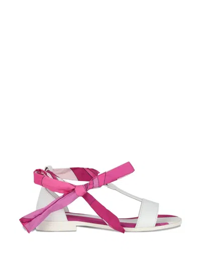 Pucci Junior Bow Pattern Sandals In Pink