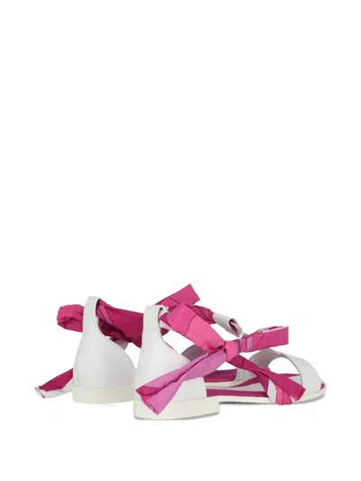 Pucci Junior Bow Pattern Sandals In Pink