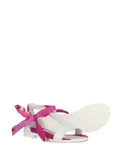Pucci Junior Bow Pattern Sandals In Pink