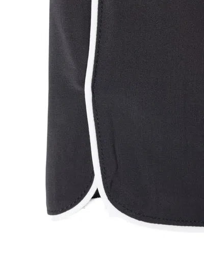 Lacoste Drawstring Piped Shorts In Brown