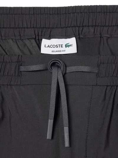 Lacoste Drawstring Piped Shorts In Brown
