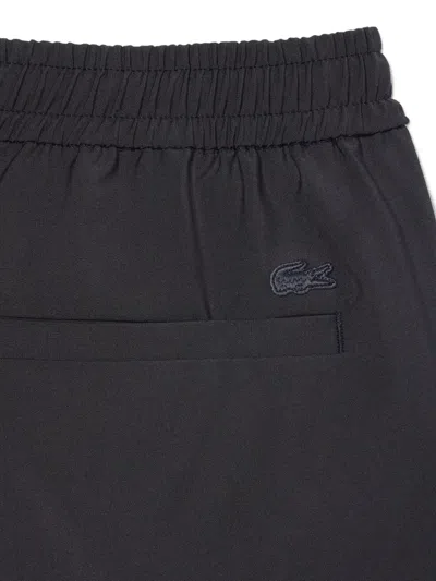 Lacoste Drawstring Piped Shorts In Brown