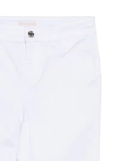 Liu •jo Belt-loop Buttoned Trousers In White