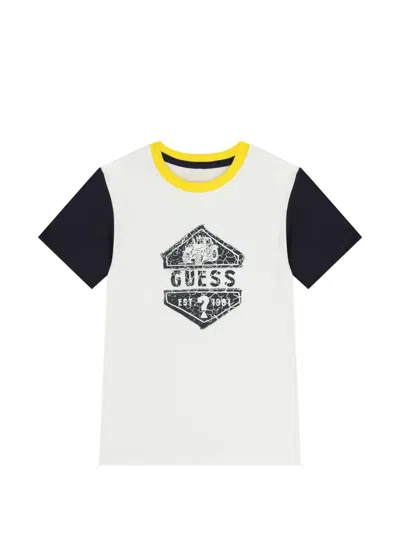 Guess Drawstring Cargo Shorts Set In Yellow