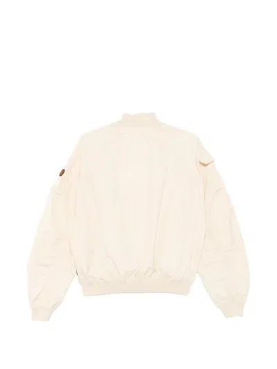 Save The Duck Logo-patch Bomber Jacket In Neutral