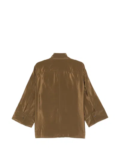 Alberto Biani Brown Regular Solid Shirt In Brown