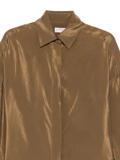 Alberto Biani Brown Regular Solid Shirt In Brown