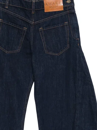 A.w.a.k.e. Mirror Side-insert Jeans In Blue