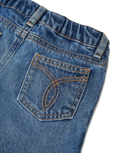 Versace Patterned-jacquard Shorts In Blue