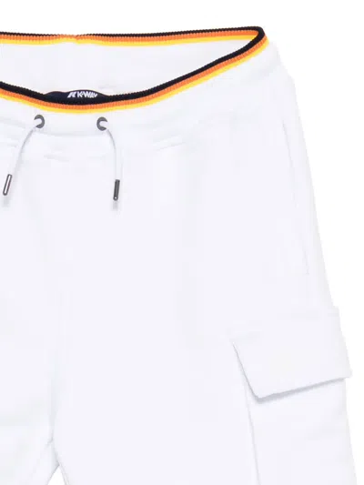 K-way Cargo-pocket Drawstring Shorts In White