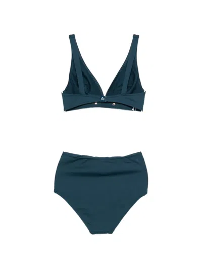 Eres Button-detail Bikini In Blue