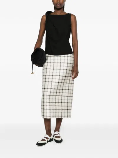 Rohe Asymmetric Draped Top In Black