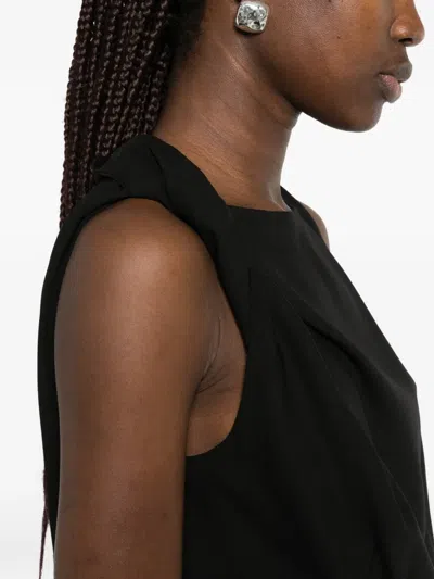 Rohe Asymmetric Draped Top In Black