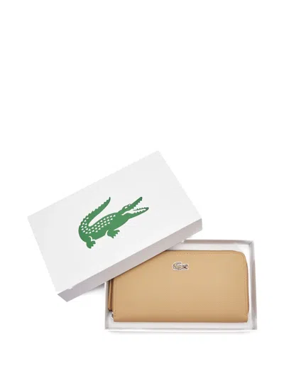 Lacoste Concept Billfold Logo Wallet In Neutral