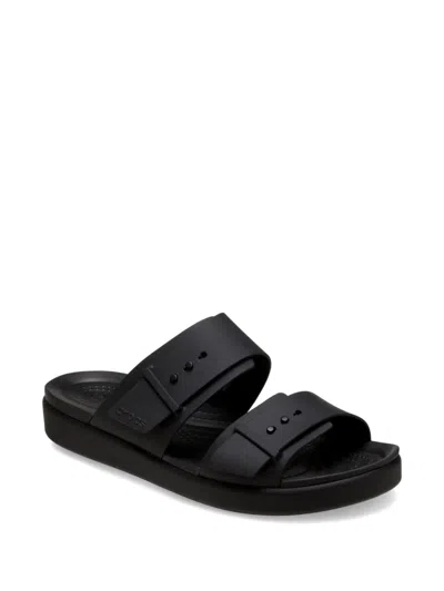 Crocs Brooklyn Bucle Low Low Buckle-strap Sandals In Black