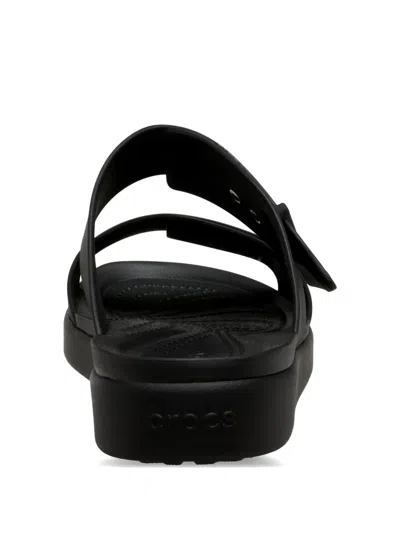 Crocs Brooklyn Bucle Low Low Buckle-strap Sandals In Black