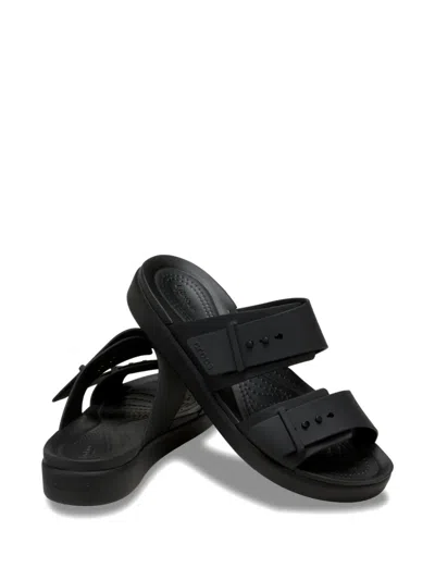Crocs Brooklyn Bucle Low Low Buckle-strap Sandals In Black