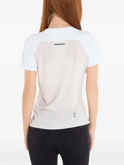 On Mesh-panel T-shirt In White