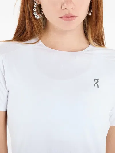 On Mesh-panel T-shirt In White