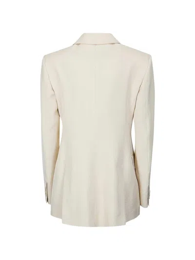 Parah Double-breasted Slub-texture Jacket In Neutral