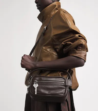 Acne Studios Leather Camero Kit Cross-body Bag In Brown