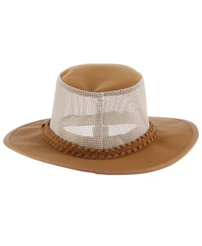 Dorfman Pacific Dorfman-pacific Cooler Soaker Aussie Fishing Sun Hat In Brown
