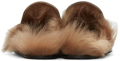 Gucci Princetown Horsebit-detailed Shearling-lined Leather Slippers In 1063 Black