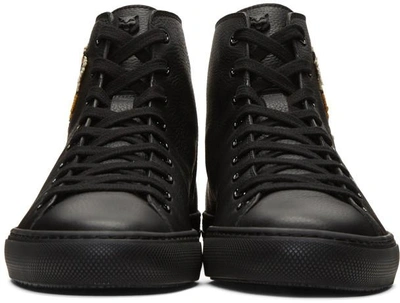 Gucci Men's Major High-top Sneakers W/tiger Patch, Black In Green | ModeSens