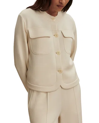 Varley Hartwell Button Through Sweat Jacket Pristine In Neutral