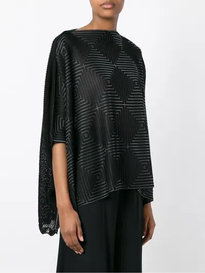 Junya Watanabe Oversized Knitted Top In Black