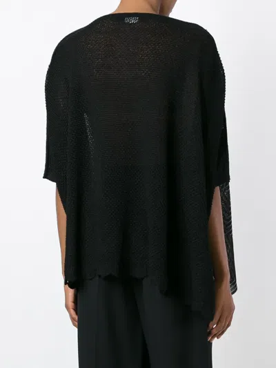 Junya Watanabe Oversized Knitted Top In Black