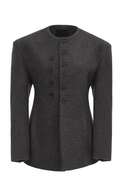 Source Unknown Banton Double-breasted Jacket In Gray