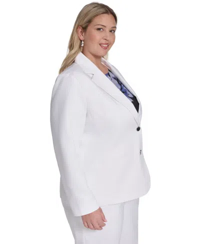 Calvin Klein Plus Size Two-button Jacket In White