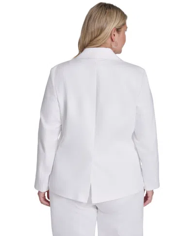 Calvin Klein Plus Size Two-button Jacket In White