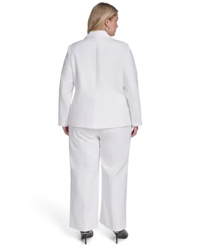 Calvin Klein Plus Size Two-button Jacket In White