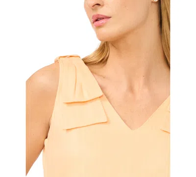 Cece Bow Shoulder Shift Minidress In Neutral