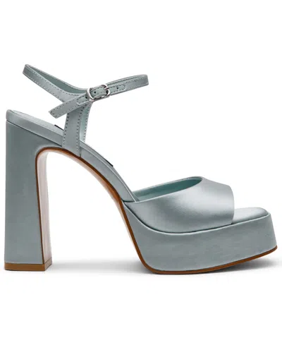 Steve Madden Liandra Platform Heels In Blue