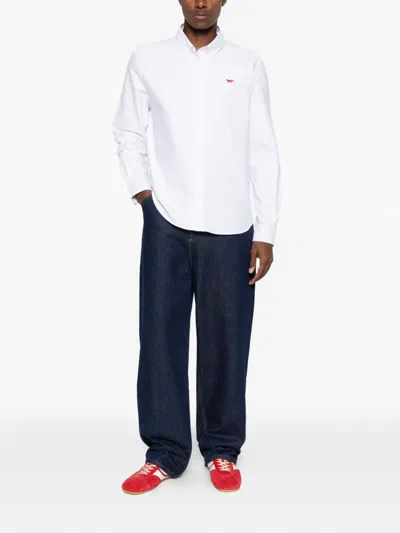 Maison Kitsuné Profile Fox Regular Shirt In White
