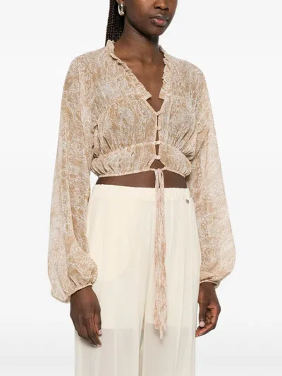 Aniye By Paisley-pattern Blouse In Neutral