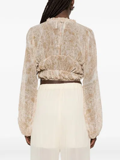 Aniye By Paisley-pattern Blouse In Neutral