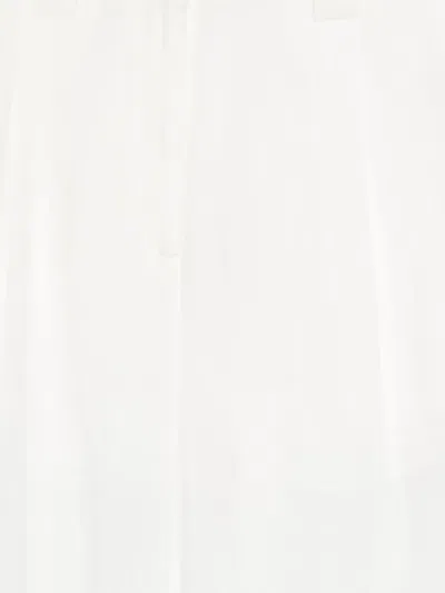 Liu •jo Belt-loop Button Trousers In White