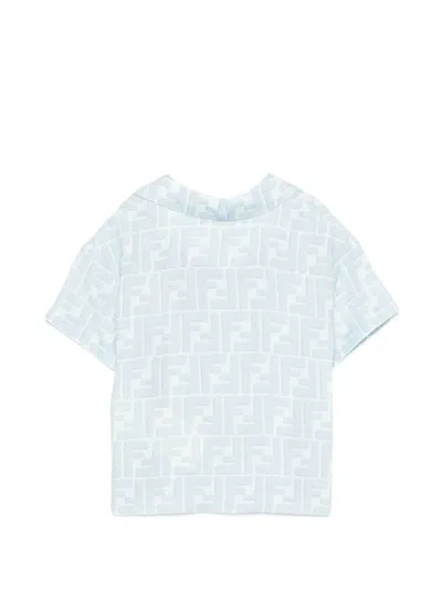 Fendi Ff-monogram Shirt In Blue