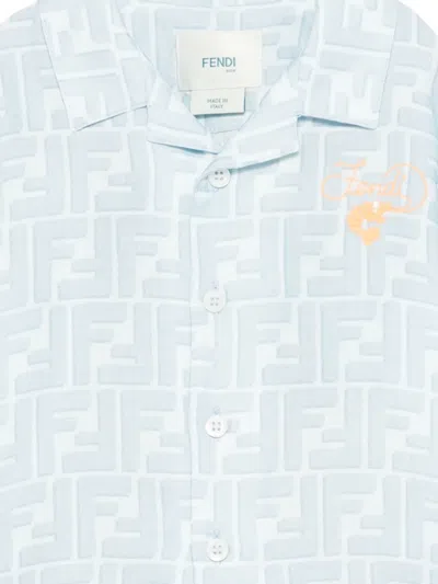 Fendi Ff-monogram Shirt In Blue