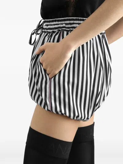 Dolce & Gabbana 스트라이프 드로스트링 쇼츠 In Black