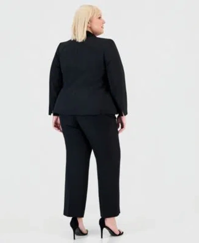 Kasper Plus Size Single Button Blazer Pants In Black