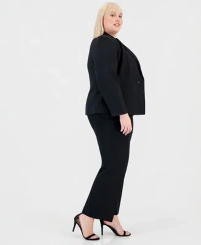 Kasper Plus Size Single Button Blazer Pants In Black