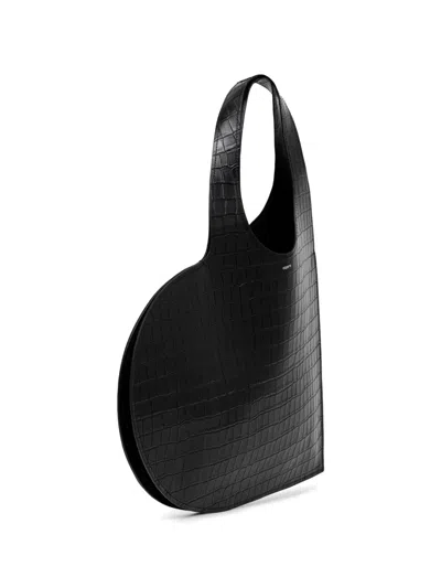 Coperni 크로커다일 이펙트 하트 토트 백 In Black
