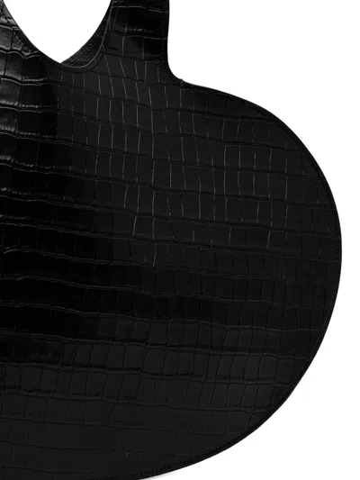 Coperni 크로커다일 이펙트 하트 토트 백 In Black