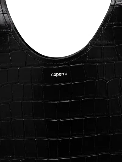 Coperni 크로커다일 이펙트 하트 토트 백 In Black