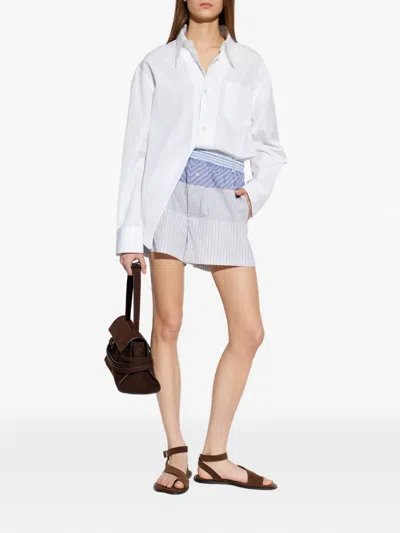 Moschino Patchwork Striped Shorts In Multi